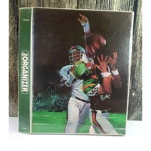 Vintage Mead The Organizer Planner Trifold 3 Ring Binder Fantasy Football Sports